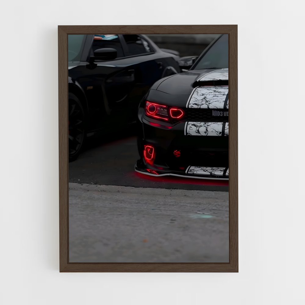 Poster Hellcat Noir – affiche Dodge (vue 5)